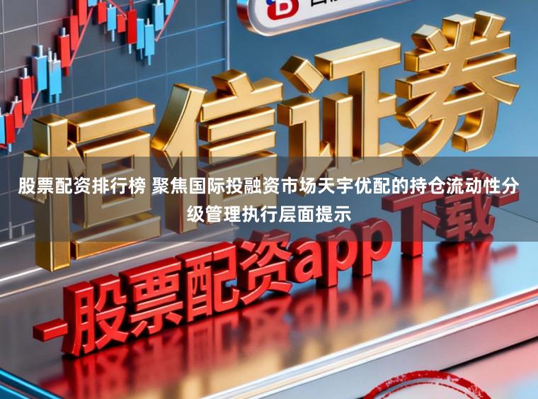 股票配资排行榜 聚焦国际投融资市场天宇优配的持仓流动性分级管理执行层面提示