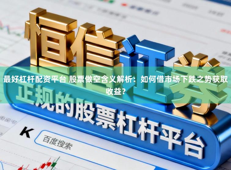 最好杠杆配资平台 股票做空含义解析：如何借市场下跌之势获取收益？